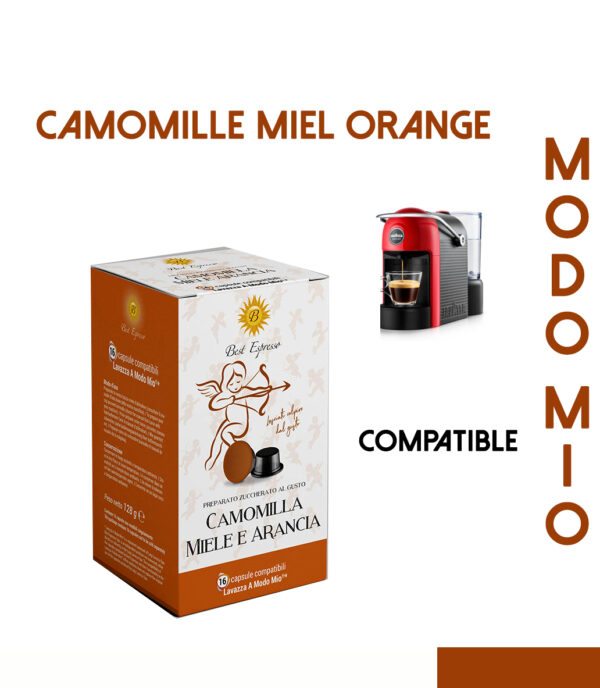 48 CAPSULES DE CAMOMILLE MIEL ORANGE COMPATIBLES LAVAZZA MODO MIO